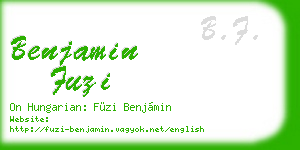 benjamin fuzi business card